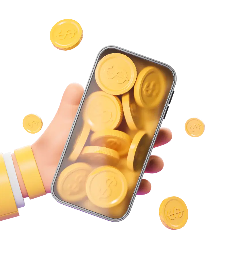 Ilustración de teléfono móvil mostrando la aplicación